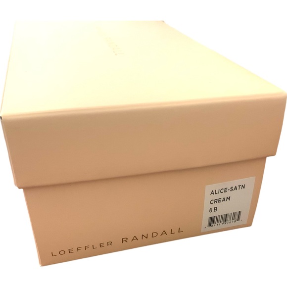 Loeffler Randall Alice Cream Satin Sandal Size 6 New in Box 2” Heel Wedding Gala - Picture 6 of 12
